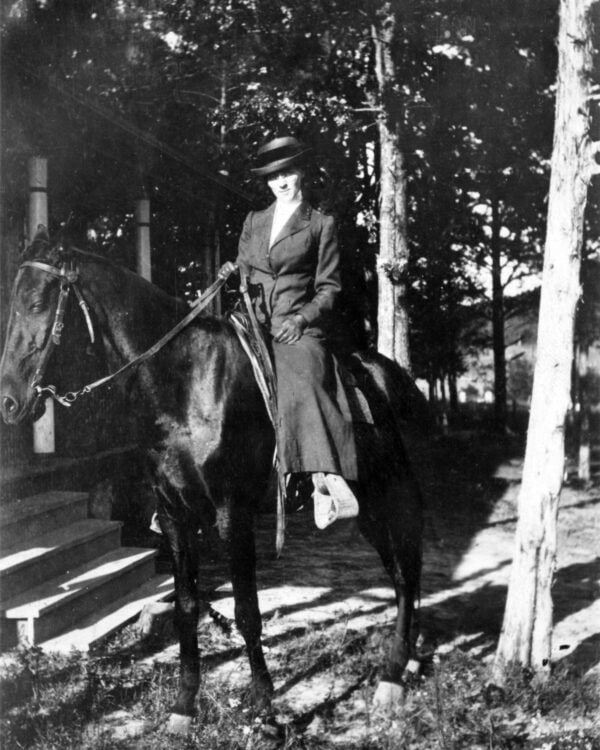 leonora whitaker on horseback